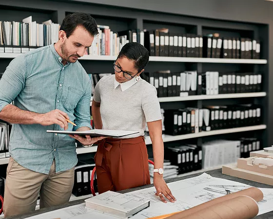 Digital archive of engineering blueprints